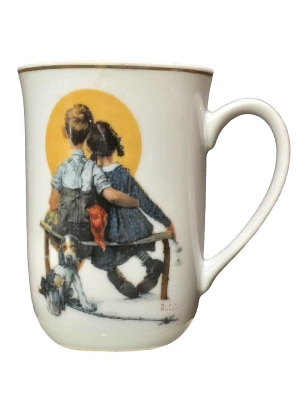 Vintage Norman Rockwell Saturday Evening Post Mug Cup Set - Picture 9 of 11